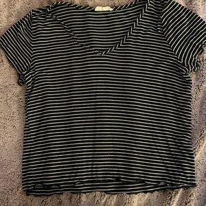 Black and white striped top